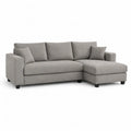 Canape d'angle 3 places avec meridienne a droite 250 x 160 x 85 cm en polyester gris